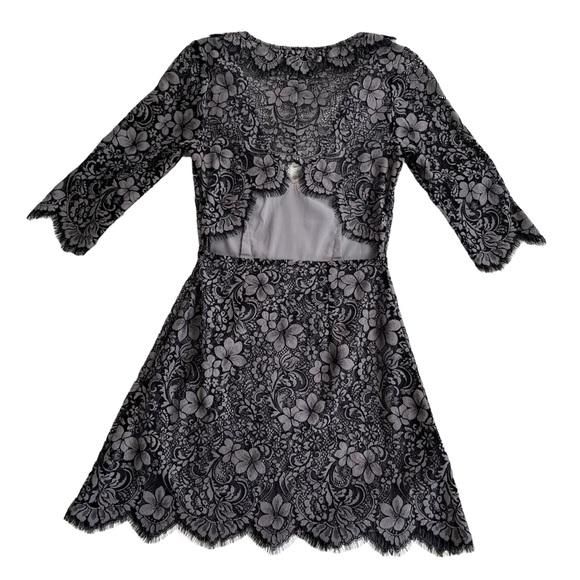 FOR LOVE AND LEMONS THEODORA MINI DRESS VINTAGE GREY - Picture 4 of 4